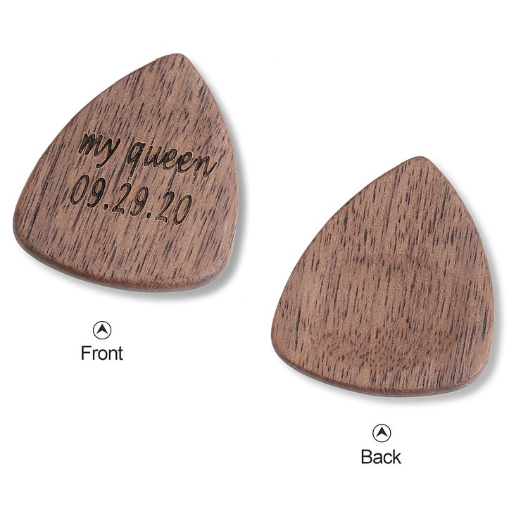 Custom Picks Black Walnut Wood Gifts for Guitar Lovers