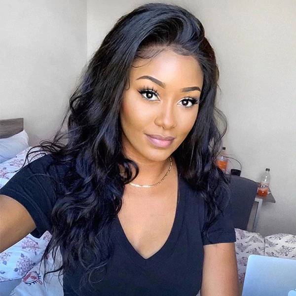 HD Melted Lace Wig丨10-38 Inches Black Body Wave Hair丨13x4 Ultra Thin Seamless Lace Wig That Fits To The Scalp
