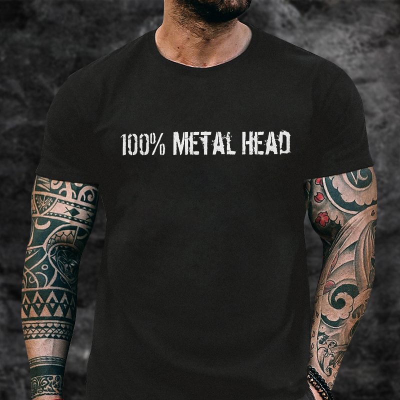 Livereid 100% Metal Head Printed T-shirt - Livereid