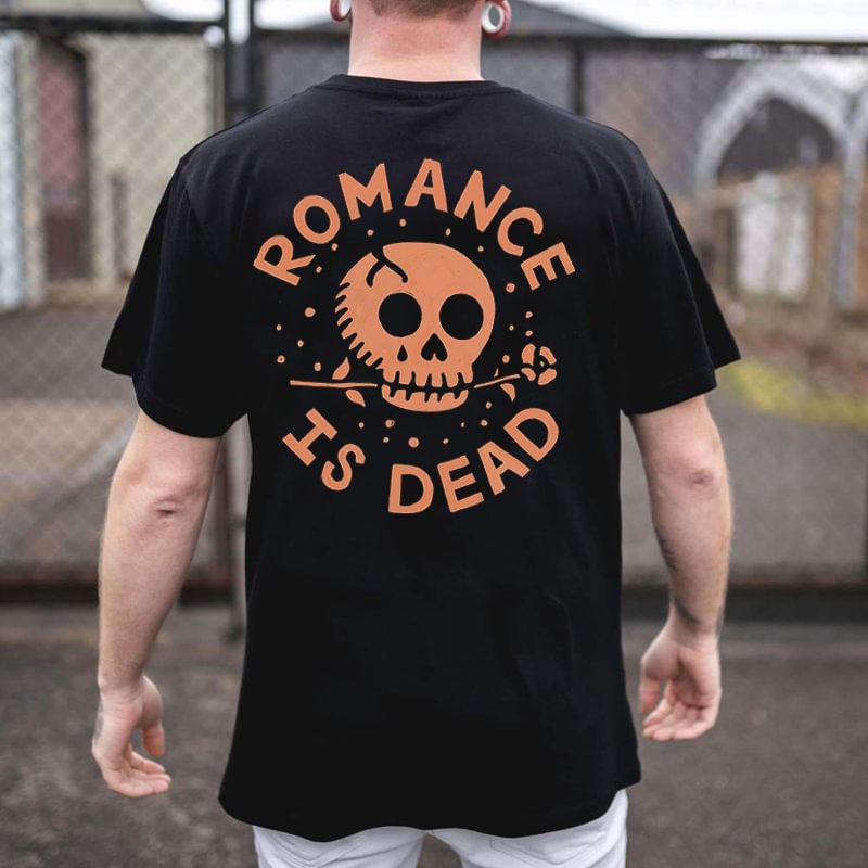Romance Is Dead Printed Casual Men's T-shirt - Krazyskull