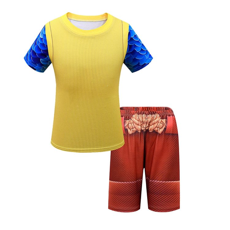 Summer friends sunny day cosplay Alberto children's short-sleeved five-point pants casual two-piece suit 1809-Mayoulove