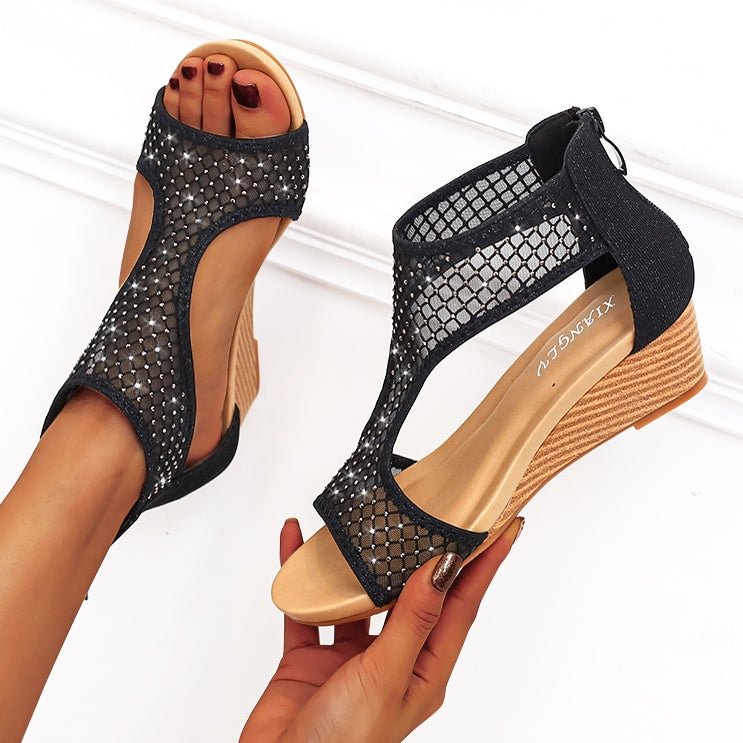 elegant Lace mesh shoes women sandals - vzzhome
