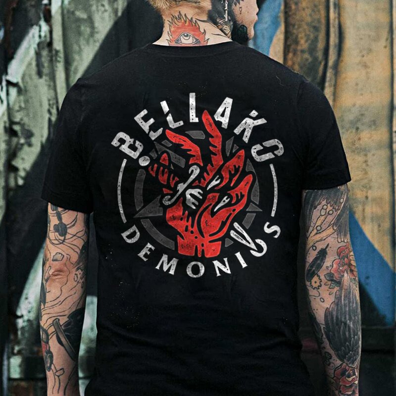 UPRANDY Bella KO Demonios  Dagger Printed Men's T-shirt Designer -  UPRANDY