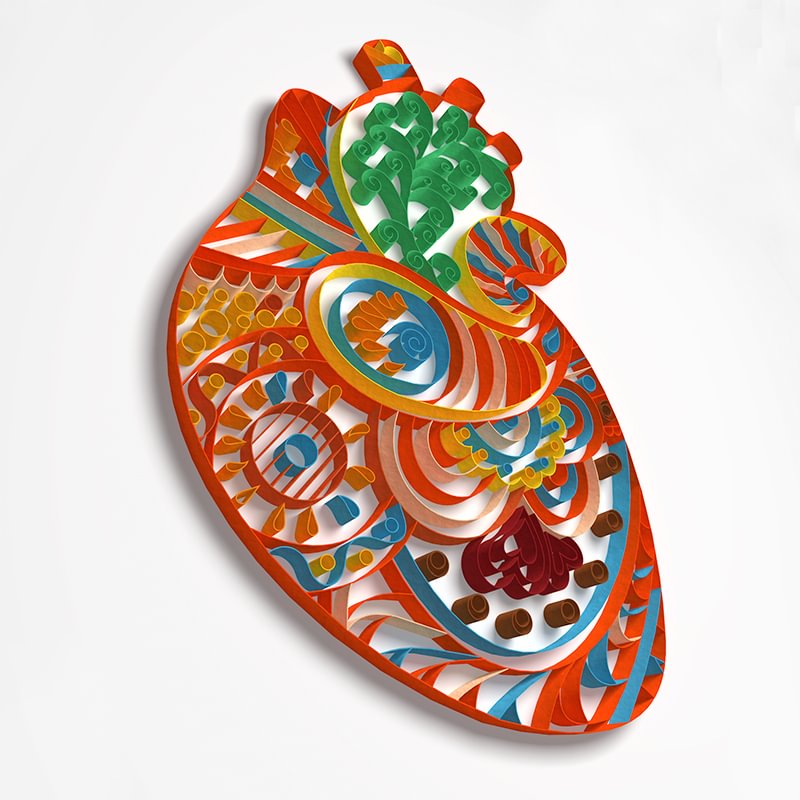 JEFFQUILLING™-JEFFQUILLING™ Paper Filigree Painting Kit-Heart