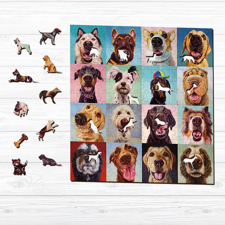 Dogs Collection Wooden Jigsaw Puzzle