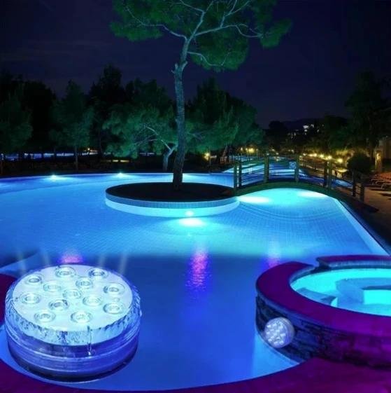 Submersible LED Under Water Lights Remote Control Pool Fountain Swimming Lamp 