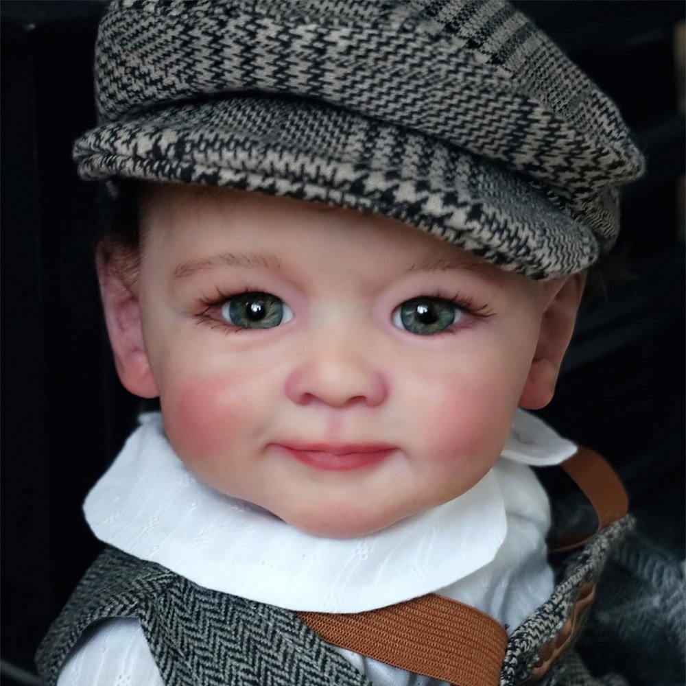 [New Series!] 20'' Real Lifelike Eyes Opened Reborn Doll Infant Boy Named Dominic,Lovely Birthday Gift for Kids