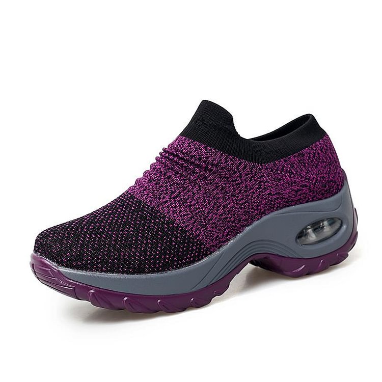Women's  air cushion thick-soled sports and leisure fashion mesh shoes