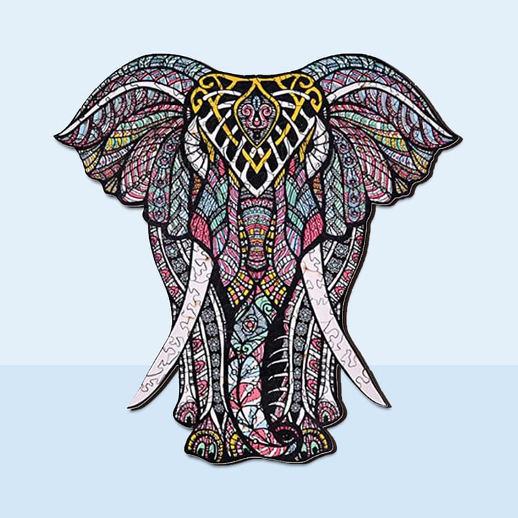 Red Elephant Wooden Jigsaw Puzzle