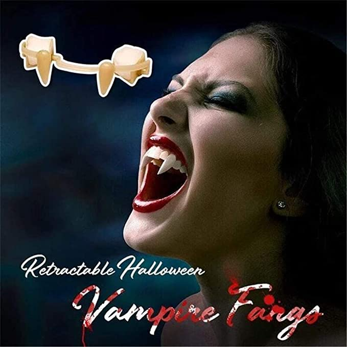 Retractable Halloween Vampire Fangs-Mayoulove