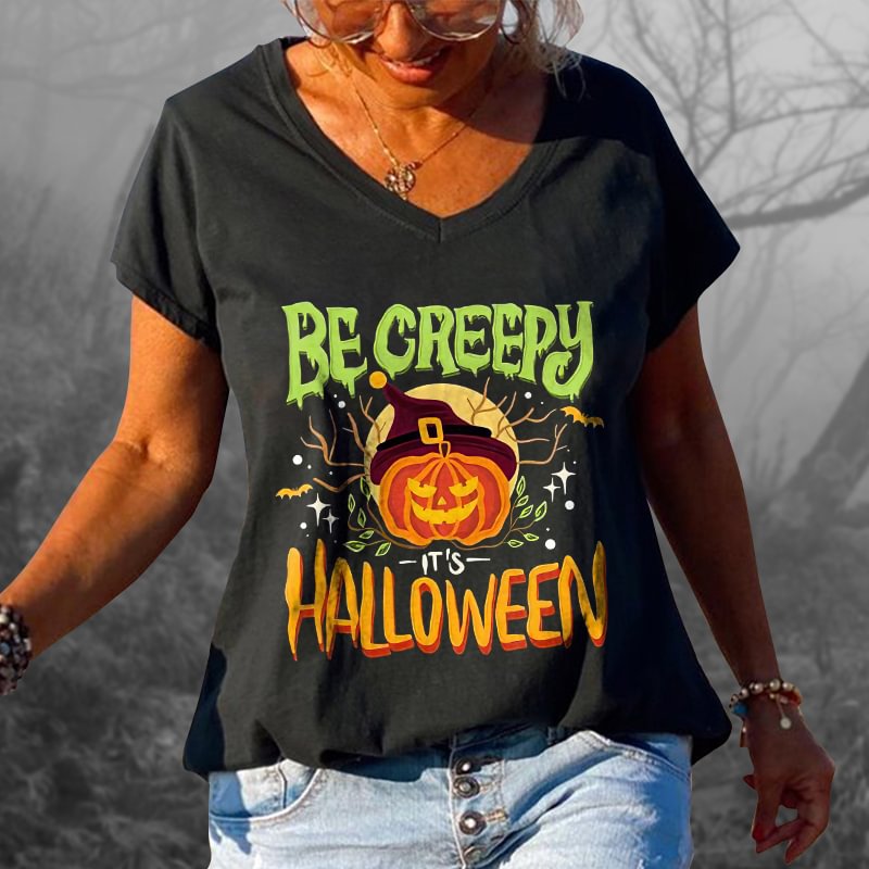 Be Creepy Halloween Printed T-shirt