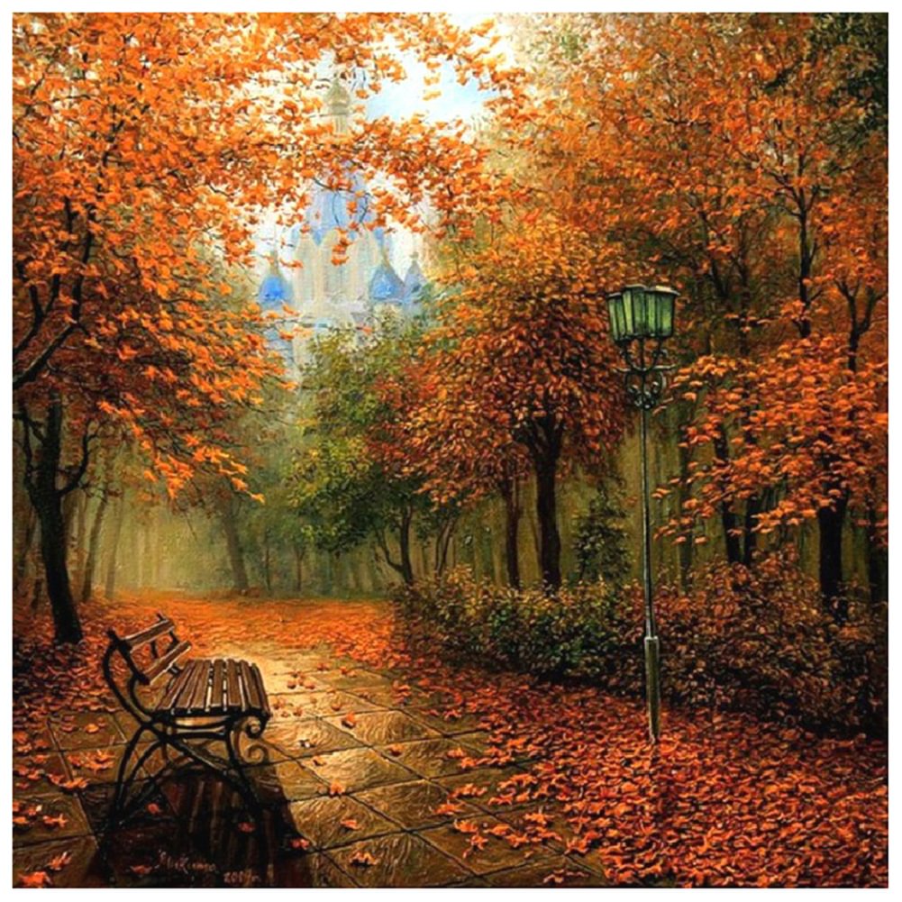 Autumn Maples Scenery  Full Round Diamond Painting 30*30CM