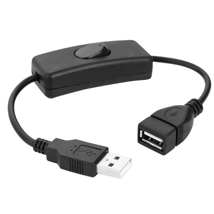 USB ON OFF Switch Cable USB 2.0 Male to Female Extension Extender Cable