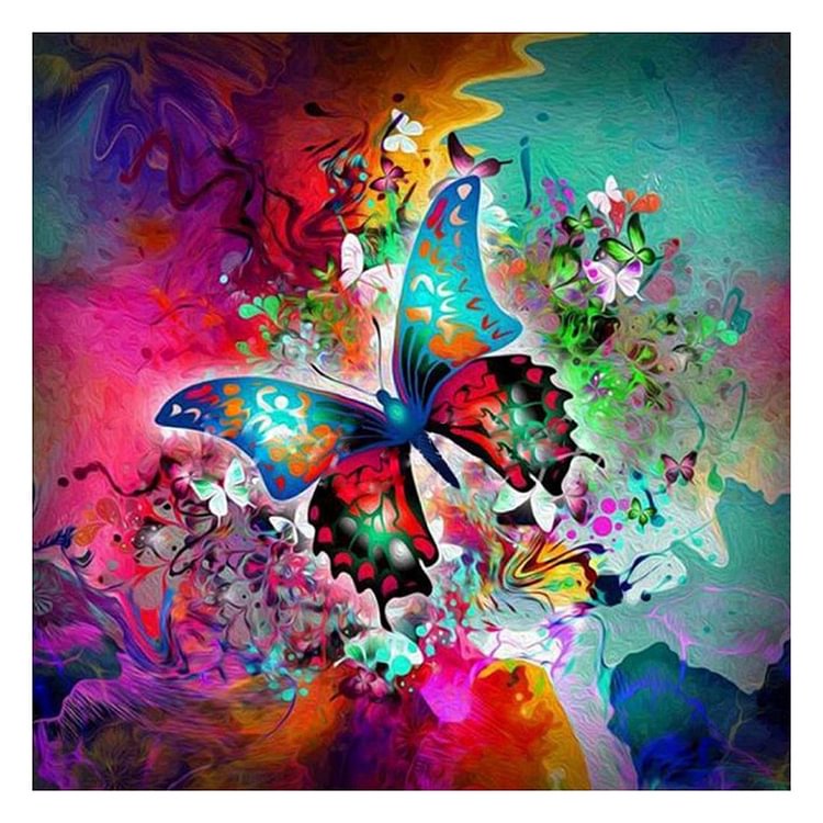 Butterfly - Round Drill Diamond Painting - 30*30CM