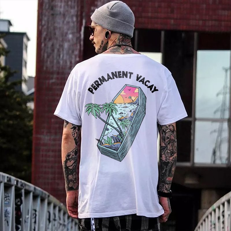 Permanent Vacay Printed Men Casual T-Shirt -  