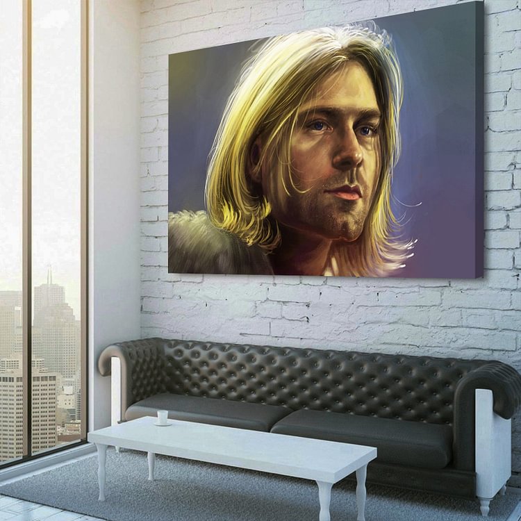 Nirvana Guitarist Kurt Cobain Canvas Wall Art