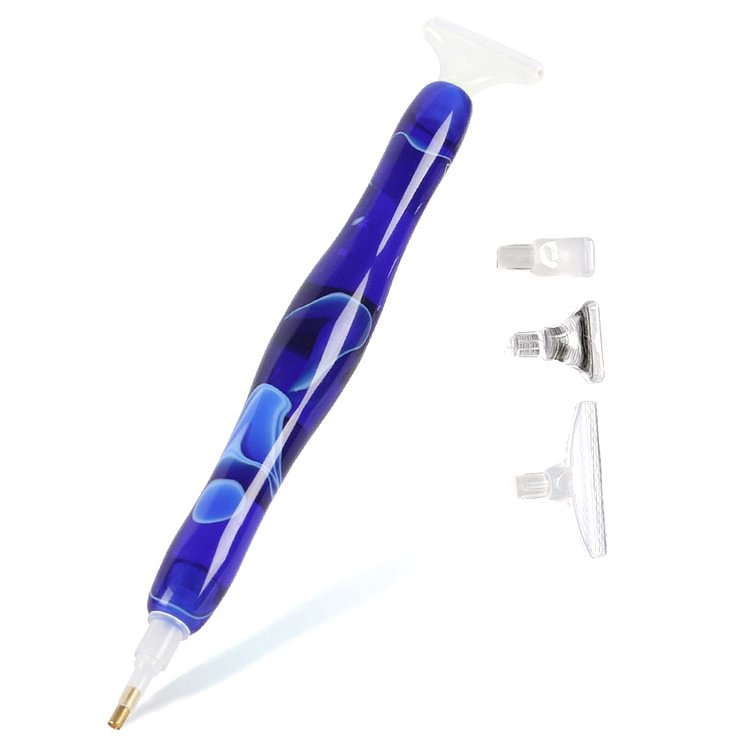 DIY Point Drill Pen Diamond Painting Color Tools with 3 Head (Dark Blue)
