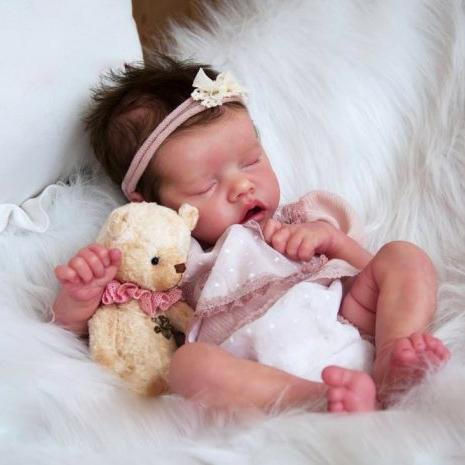 [Doll with Heartbeat & Coos] 17" Real Looking Soft Silicone Reborn Baby Doll Girl Renata 2022 -Creativegiftss® - [product_tag]