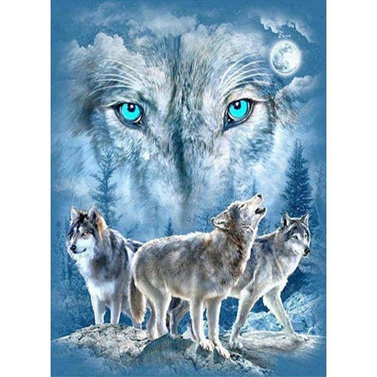 Snow Wolf - Full Square Drill Diamond Painting - 30x40cm(Canvas)