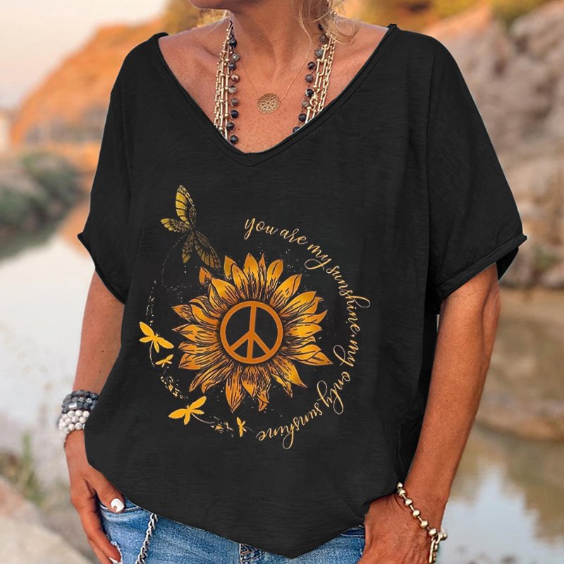 Don't Forget To Bee Awesome Printed Hippie T-shirt