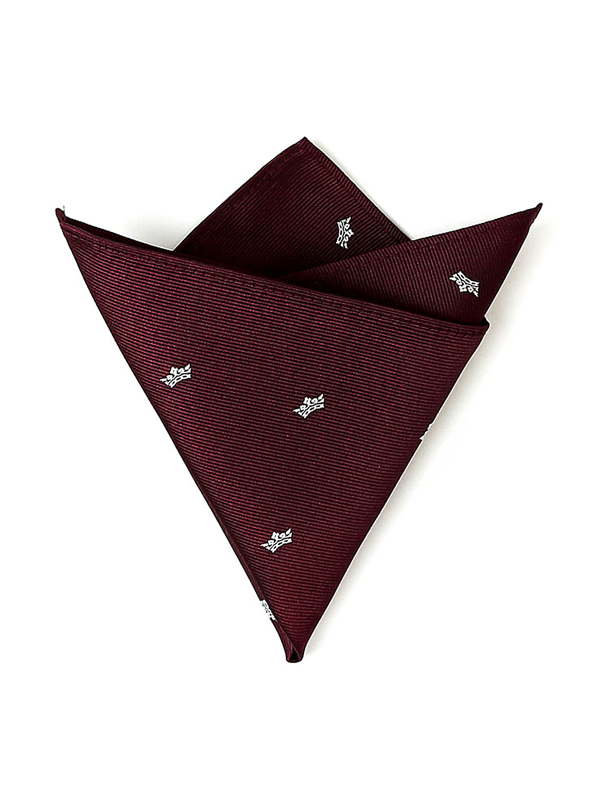 Silk Handkerchief Crown Pattern Men's Pocket Square-Real Silk Life