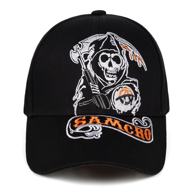 Outdoor skull death embroidered baseball cap - Livereid