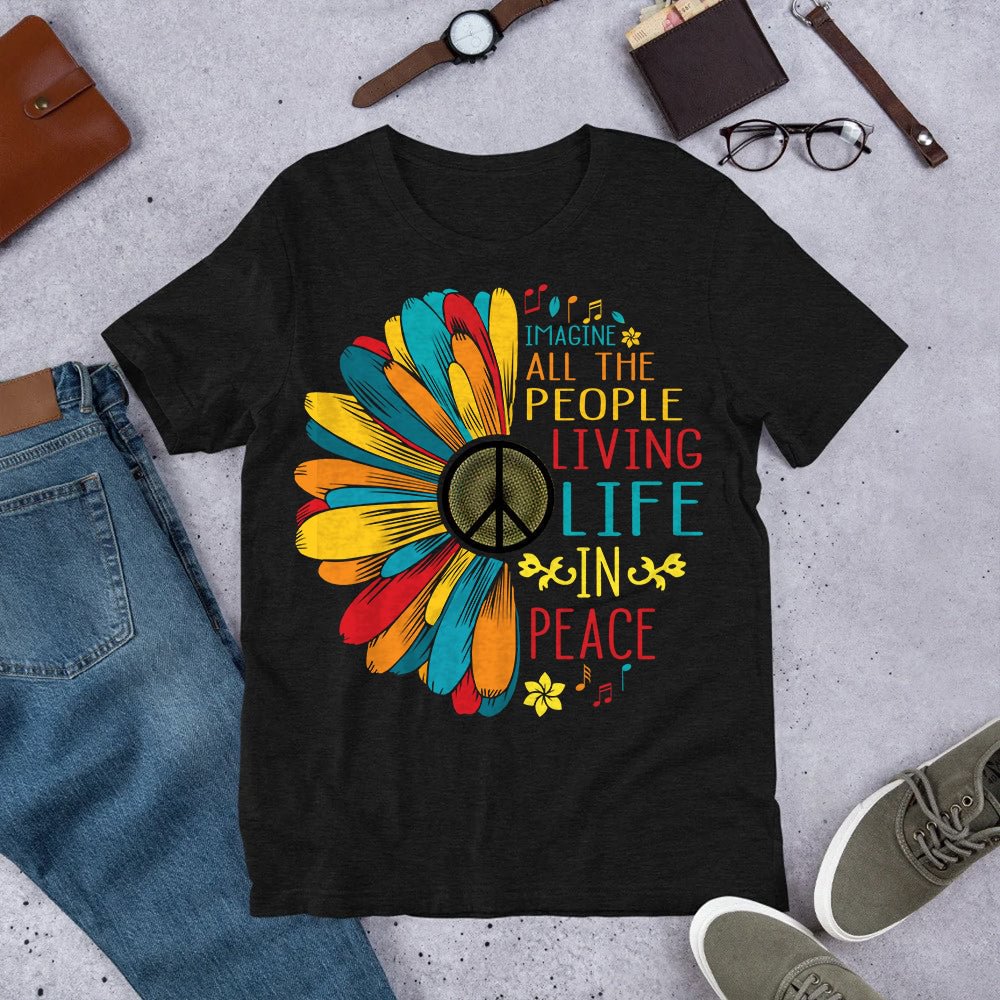 Hippie Living Life In Peace Classic T Shirt