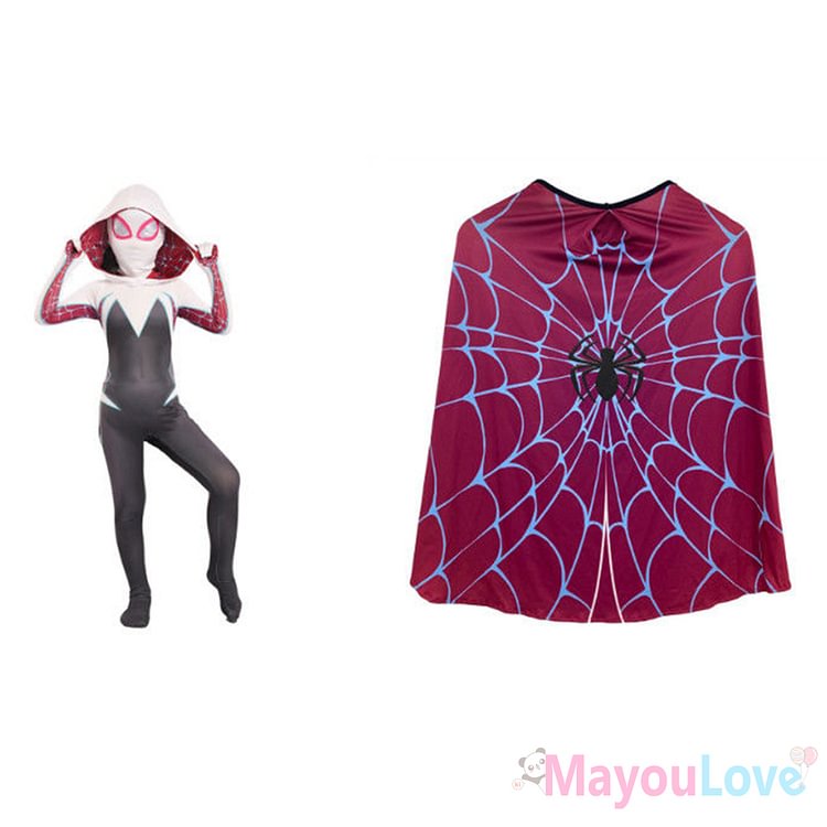 Ghost-Spider Costume for Kids Gwenpool Gwen Stacy Spider Girl Kids Halloween Costume ghost spider costume spider girl costume-Mayoulove
