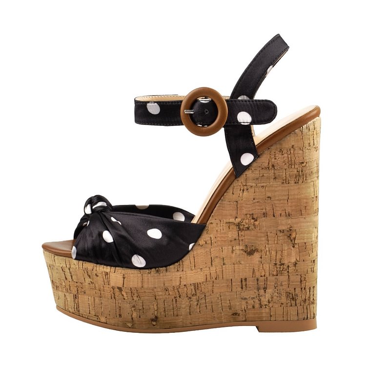 Wood Wedge Heels Sandals