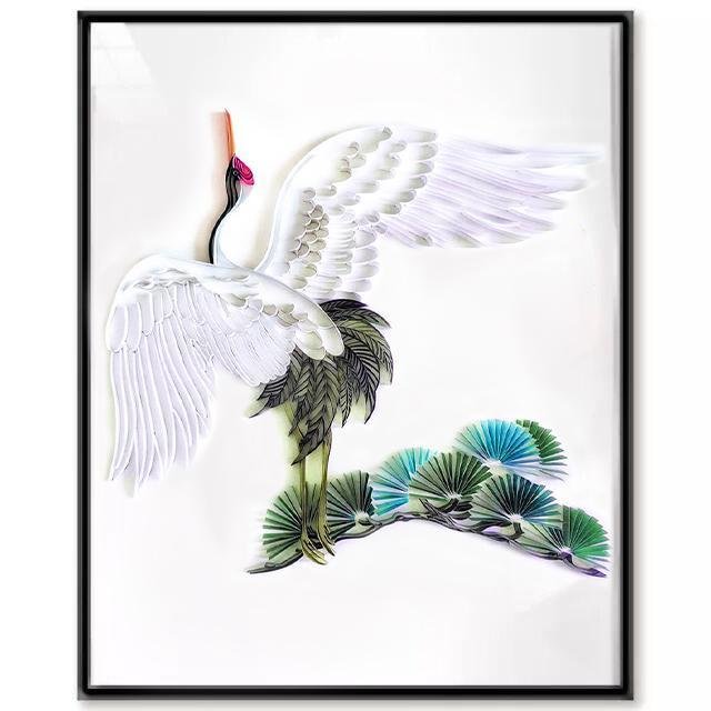 JEFFQUILLING™-JEFFQUILLING™ Paper Filigree painting Kit- Red-crowned crane