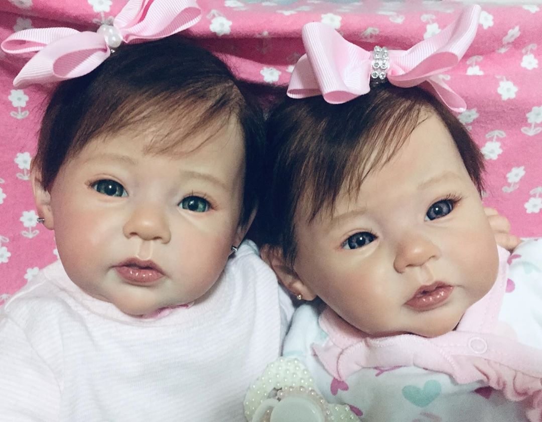  20 '' Real Lifelike Twins Sister Iris and Imani Reborn Baby Doll Girl - Reborndollsshop.com-Reborndollsshop®