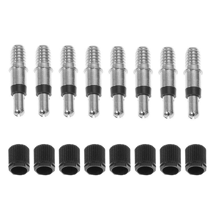 8pcs EP2 English Dunlop Woods Valve Cores with Caps for Bike Inner Tube