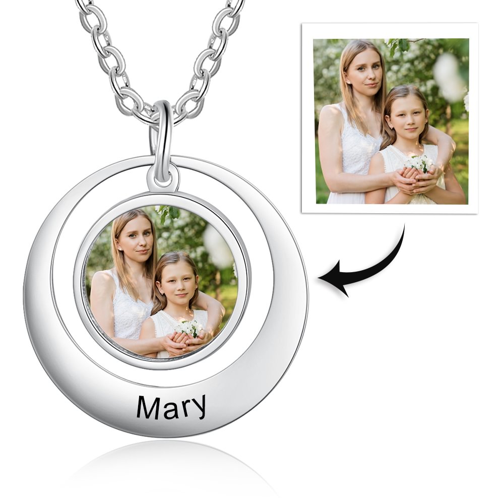 Family Picture Necklace with 1 Name