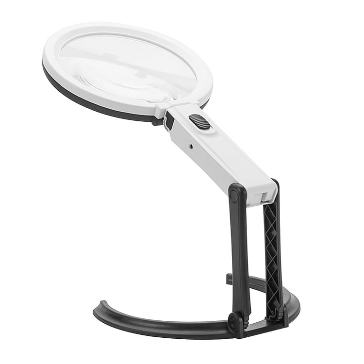1.8/5X Magnifying Glass 2 in 1 Folding Handheld Illuminated Magnifier