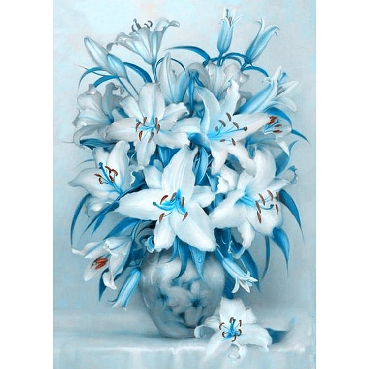 Lily Flower Round Full Drill Diamond Painting 30X40CM(Canvas)-gbfke