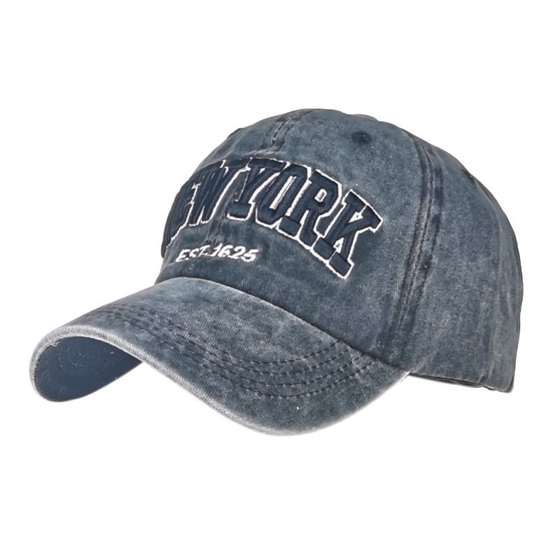 Washed distressed letters baseball cap / [viawink] /