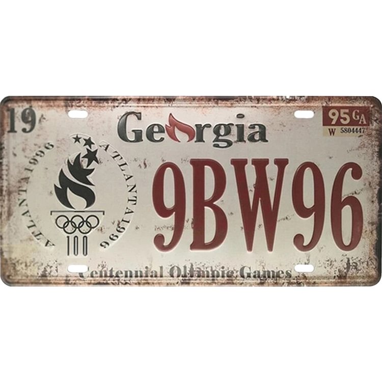 Georgia State 9BW96 - Car Plate License Tin Signs/Wooden Signs - 15*30cm