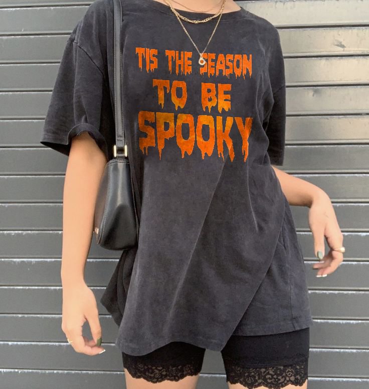 Tis The Season To Be Spooky Printed T-shirt - Neojana