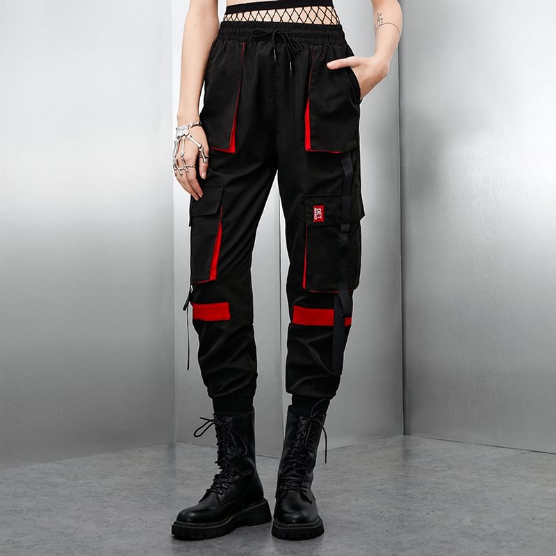 Functional Multi-pocket Casual Workwear Trousers Women's Corset Pants / Techwear Club / Techwear