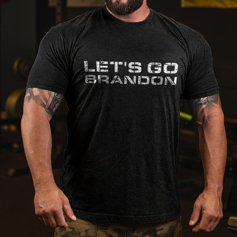 Let's Go Brandon Letter Simple T-shirt - Krazyskull