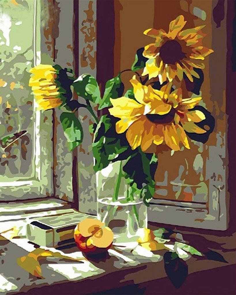 Paint by Numbers Kit for Adults by Alto Crafto - Vase of Sunflowers、bestdiys、sdecorshop