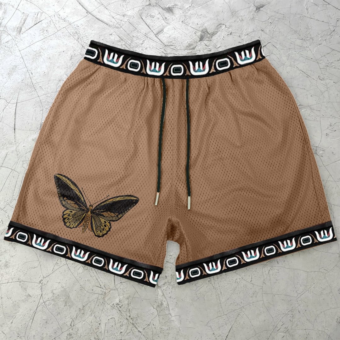 Street Style Butterfly Print Sweat Shorts / [blueesa] /