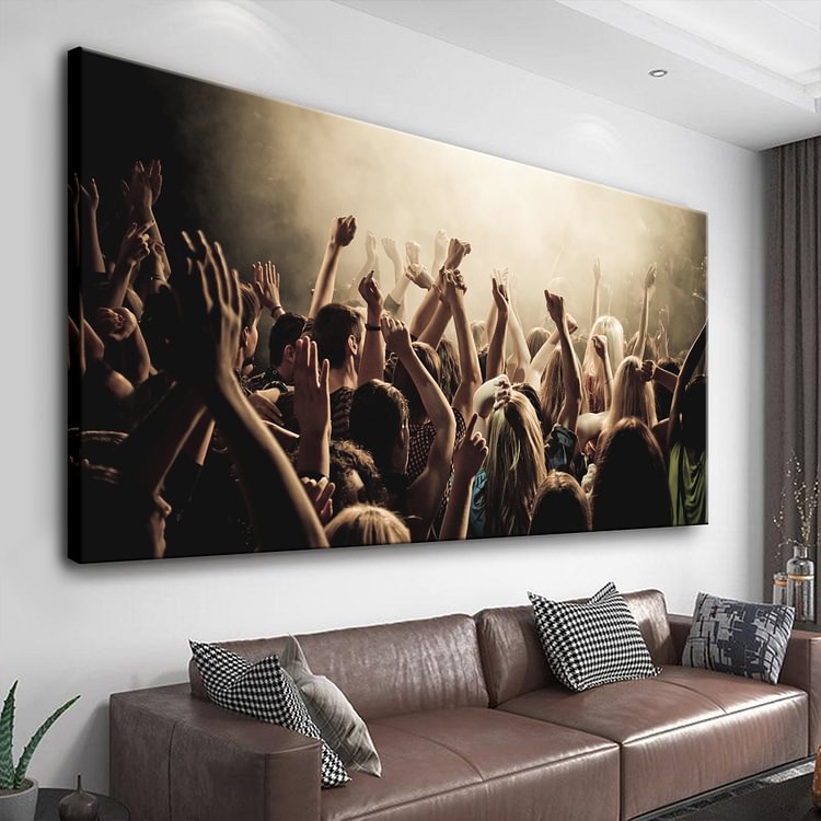 The Rhythm of the Concert Night Canvas Wall Art