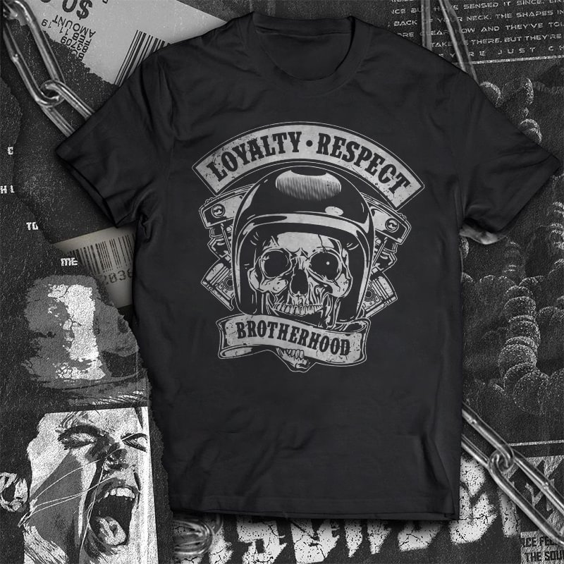 UPRANDY LOYALTY RESPECT BROTHERHOOD printed T-shirt designer -  UPRANDY