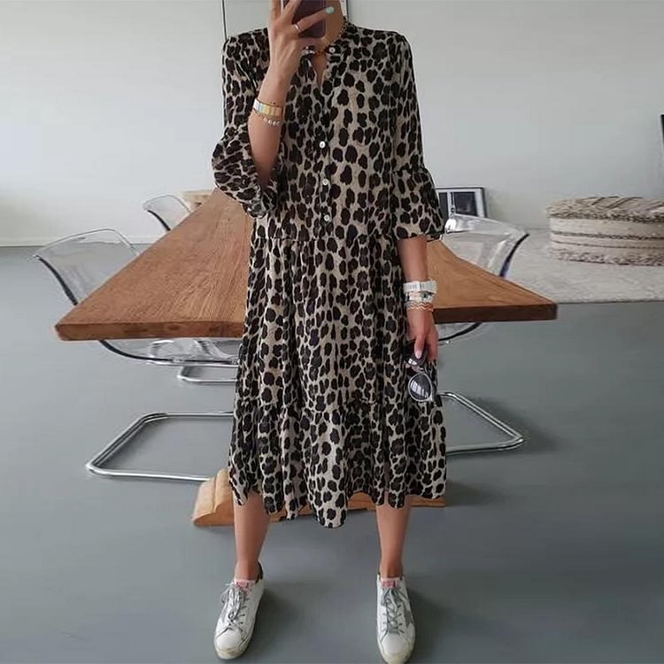 On the Hunt Leopard Print Dress-