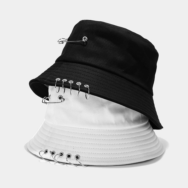 Simple Fashion Five-ring Pin Fisherman Hat / Techwear Club / Techwear