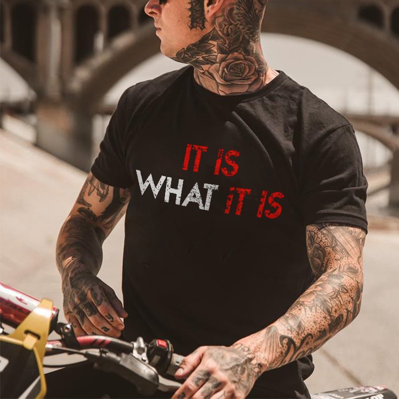 UPRANDY It Is What It Is Printed Men's Vintage T-shirts -  UPRANDY