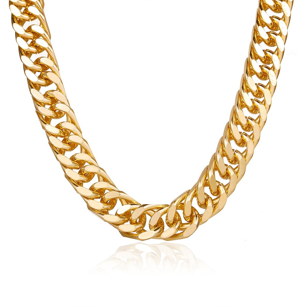 Alloy Gold Plating Cuban Link Chain1