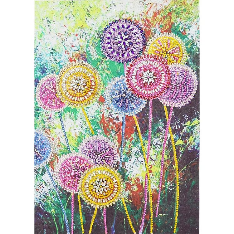 Flower - Special Shaped Drill Diamond Painting - 40x30cm(Canvas)