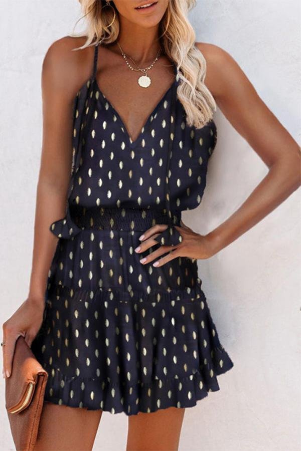 Womens Stylish Trendy Leopard Print Sling Dress-Allyzone-Allyzone